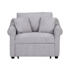 Fauteuil convertible en chenille avec dossier réglable, 3 en 1, transformable en lit, lit simple pour salon