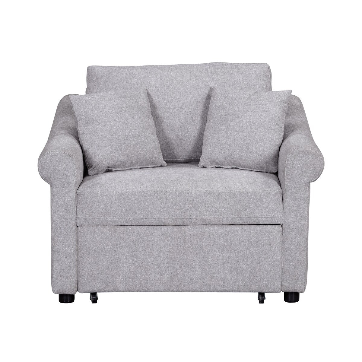 Fauteuil convertible en chenille avec dossier réglable, 3 en 1, transformable en lit, lit simple pour salon