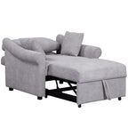 Fauteuil convertible en chenille avec dossier réglable, 3 en 1, transformable en lit, lit simple pour salon