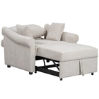 Fauteuil convertible en chenille avec dossier réglable, 3 en 1, transformable en lit, lit simple pour salon