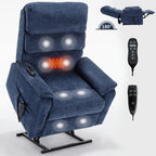 Fauteuil inclinable électrique Chenille à double moteur avec télécommande électrique, massage thermique et mécanisme de mouvement robuste