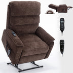 Fauteuil inclinable électrique Chenille à double moteur avec télécommande électrique, massage thermique et mécanisme de mouvement robuste