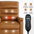 Fauteuil inclinable électrique Chenille à double moteur avec télécommande électrique, massage thermique et mécanisme de mouvement robuste