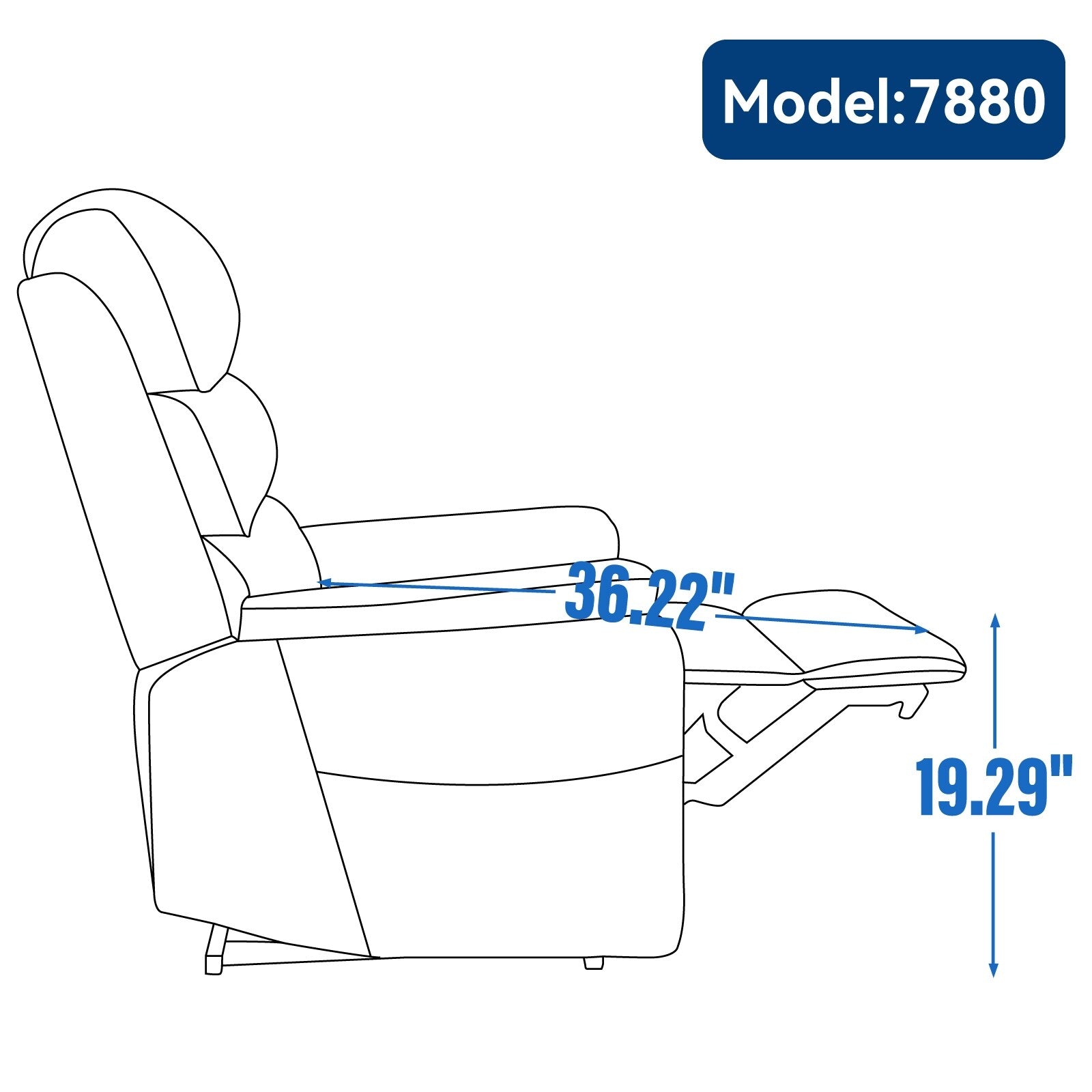 Fauteuil inclinable électrique Chenille à double moteur avec télécommande électrique, massage thermique et mécanisme de mouvement robuste