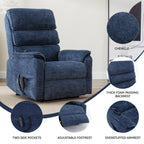 Fauteuil inclinable électrique Chenille à double moteur avec télécommande électrique, massage thermique et mécanisme de mouvement robuste