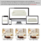 Canapé 3 places en tissu chenille avec style capitonné et design entièrement en éponge compressée