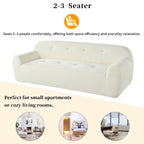 Canapé 3 places en tissu chenille avec style capitonné et design entièrement en éponge compressée