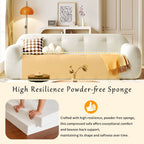 Canapé 3 places en tissu chenille avec style capitonné et design entièrement en éponge compressée