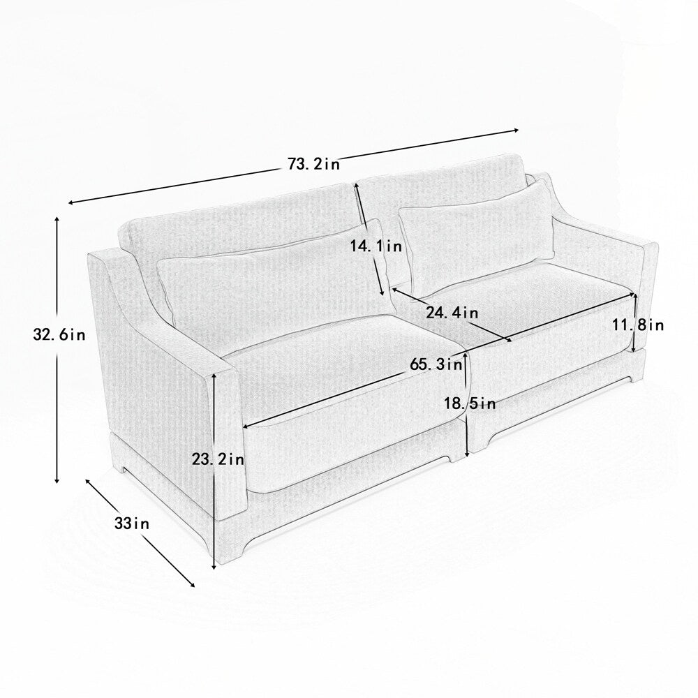 Canapé en tissu chenille