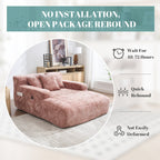 Canapé-lit en chenille avec coussins - Fauteuil convertible avec accoudoirs, canapé-lit multi-positions pour salon