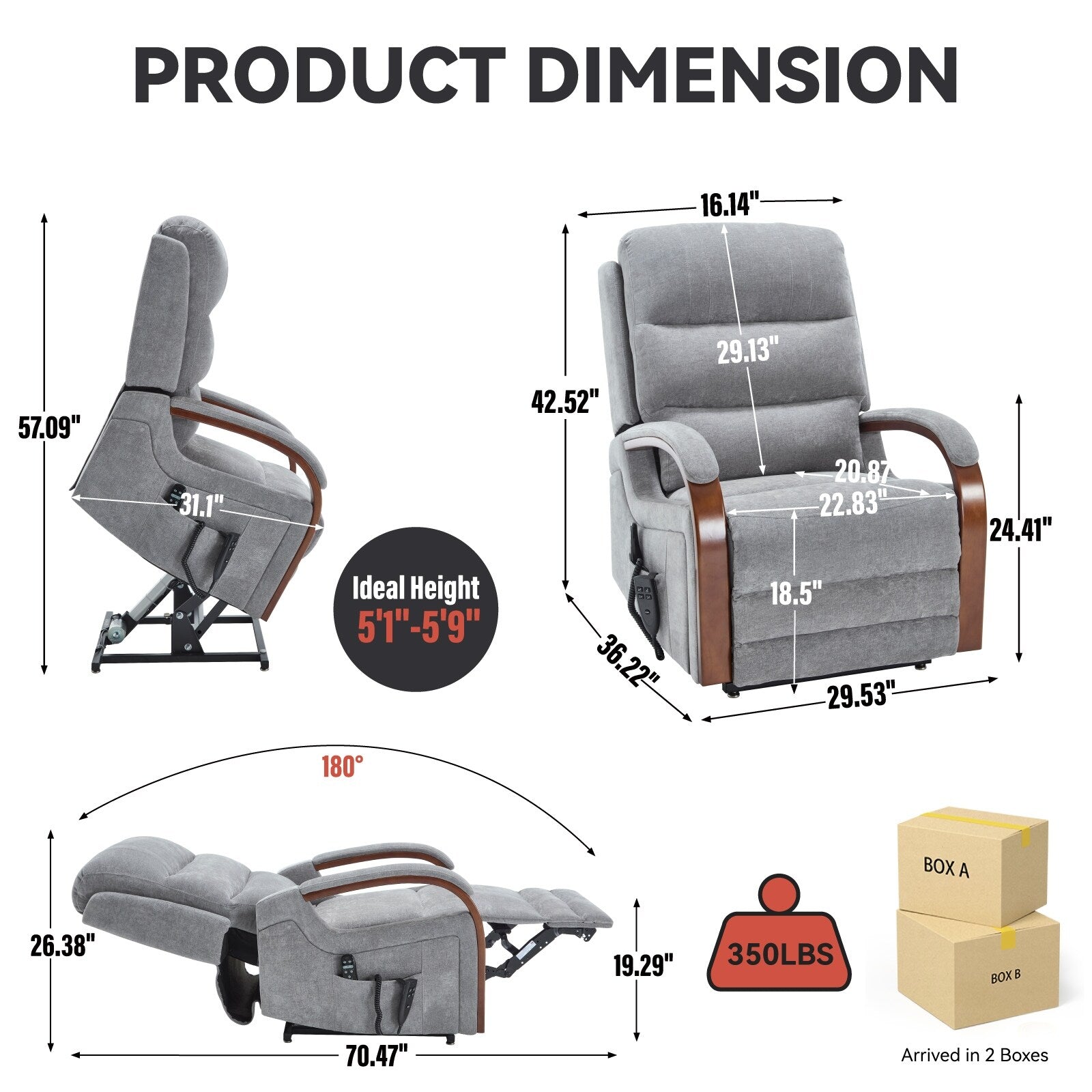 Fauteuil inclinable relevable en chenille