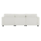Canapé modulaire sectionnel en chenille avec poches de rangement, ensemble de canapé en U 5 places avec coussins, canapé Cloud avec 2 poufs amovibles