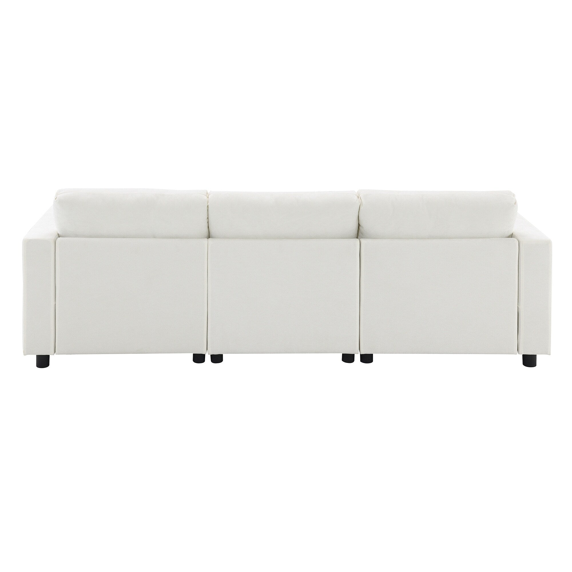 Canapé modulaire sectionnel en chenille avec poches de rangement, ensemble de canapé en U 5 places avec coussins, canapé Cloud avec 2 poufs amovibles