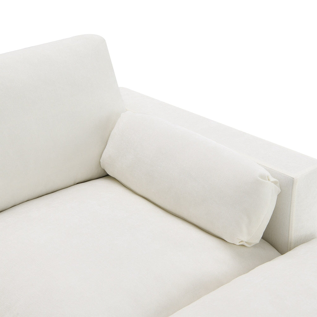 Canapé modulaire sectionnel en chenille avec poches de rangement, ensemble de canapé en U 5 places avec coussins, canapé Cloud avec 2 poufs amovibles