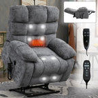 Fauteuil inclinable électrique surdimensionné en chenille avec double moteur et chauffage