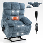 Fauteuil inclinable électrique surdimensionné en chenille avec double moteur et chauffage