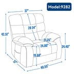 Fauteuil inclinable électrique surdimensionné en chenille avec double moteur et chauffage