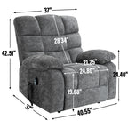 Fauteuil inclinable électrique surdimensionné en chenille avec double moteur et chauffage