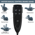Fauteuil inclinable électrique surdimensionné en chenille avec double moteur et chauffage