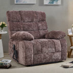 Fauteuil inclinable électrique Chenille pour grands et grands avec massage, chauffage, deux moteurs et inclinaison à 180°