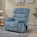Fauteuil inclinable électrique Chenille pour grands et grands avec massage, chauffage, deux moteurs et inclinaison à 180°