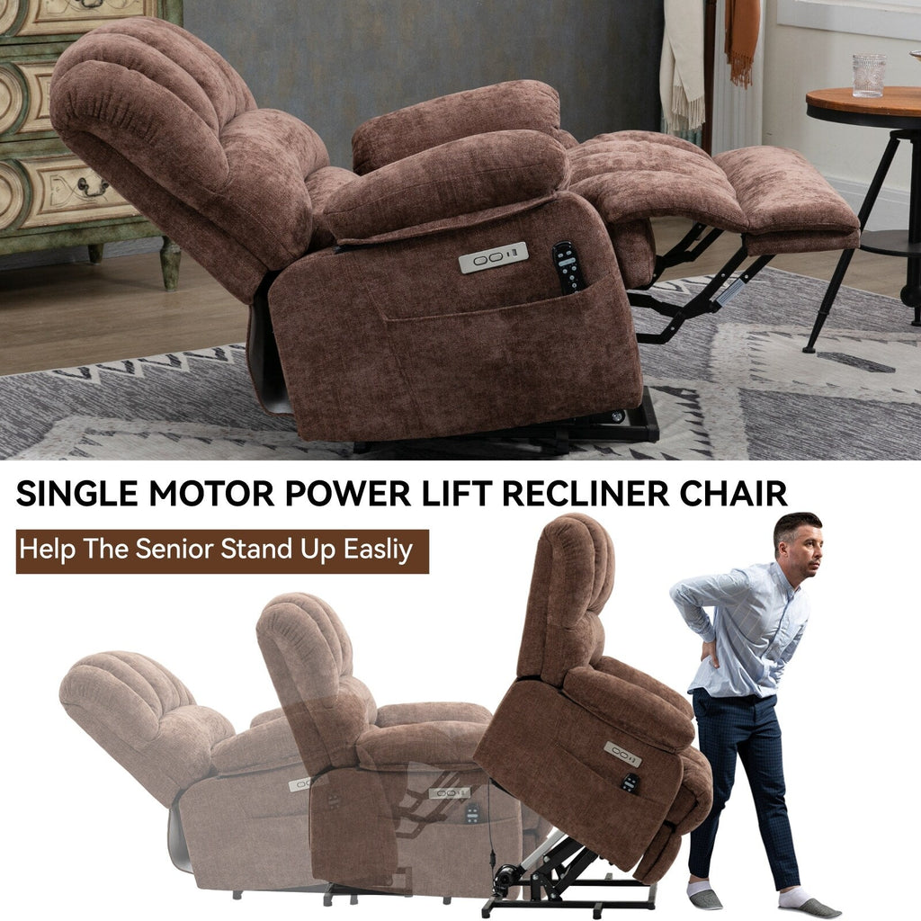 Fauteuil inclinable électrique en chenille avec massage par vibrations à 8 points