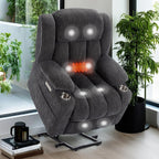 Fauteuil inclinable électrique Chenille avec massage et chauffage lombaire, deux porte-gobelets