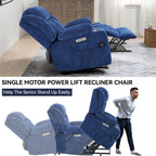 Fauteuil inclinable électrique Chenille avec massage et chauffage lombaire, deux porte-gobelets