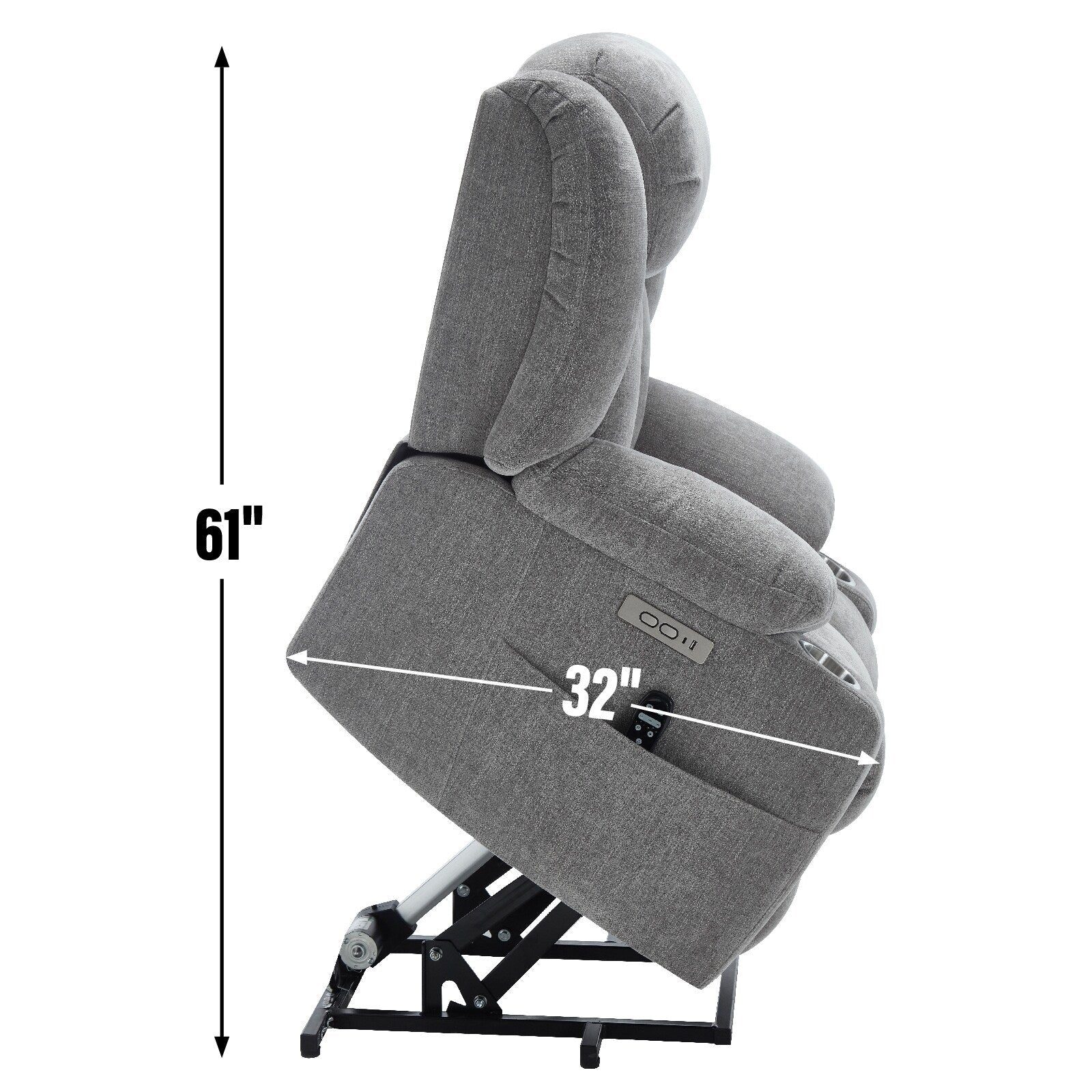 Fauteuil inclinable électrique en chenille
