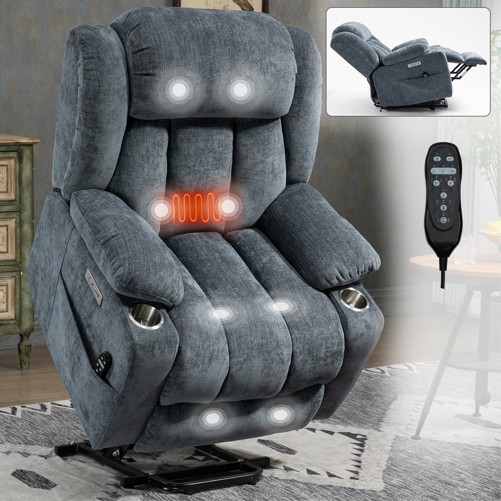 Fauteuil inclinable électrique en chenille