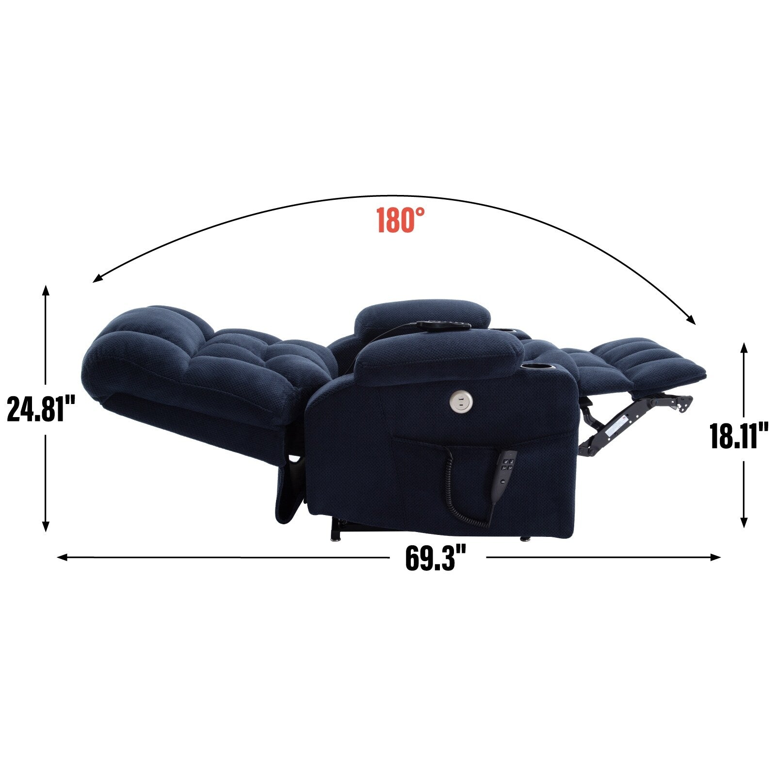 Fauteuil inclinable électrique en chenille