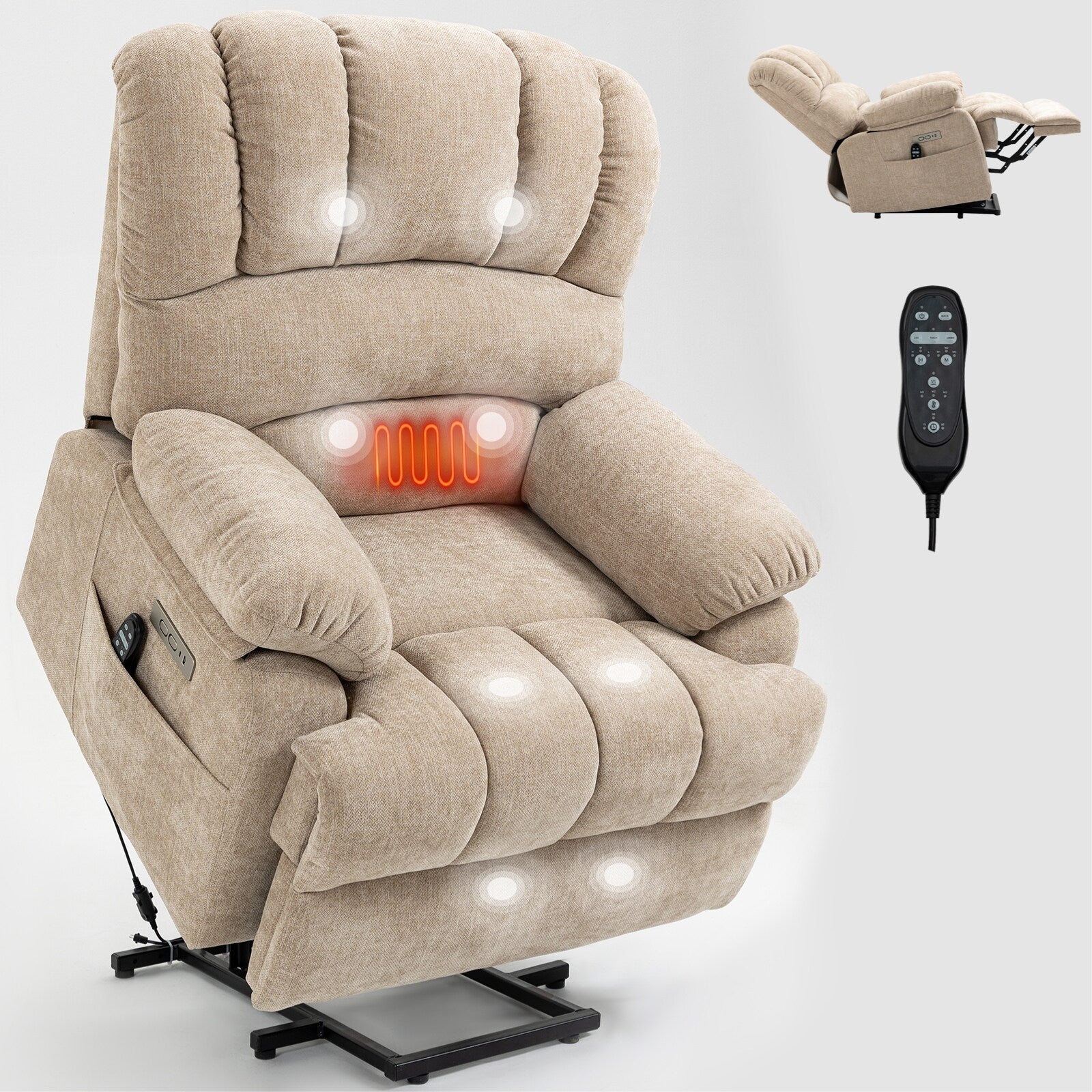Fauteuil inclinable électrique en chenille
