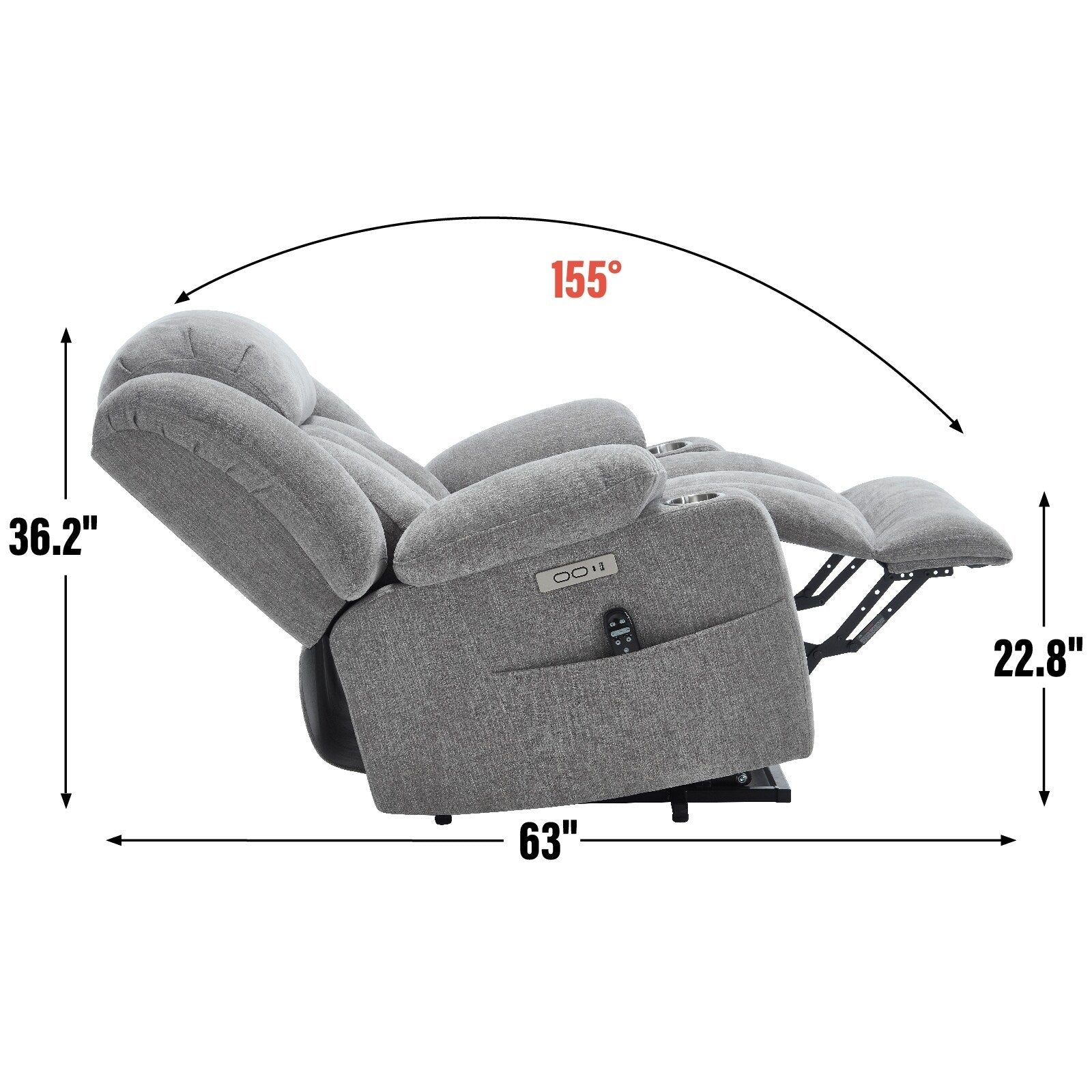 Fauteuil inclinable électrique en chenille