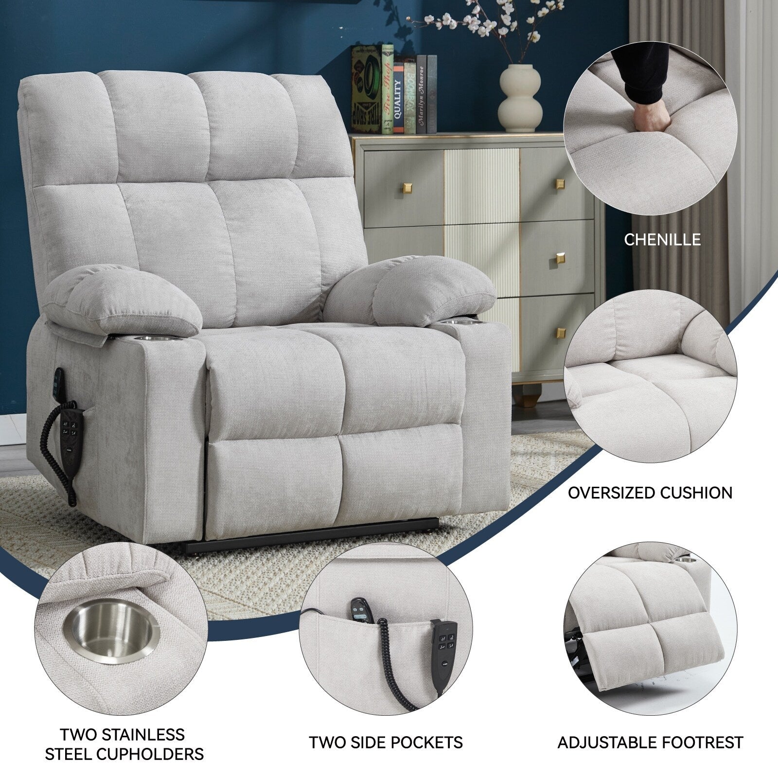 Fauteuil inclinable électrique en chenille