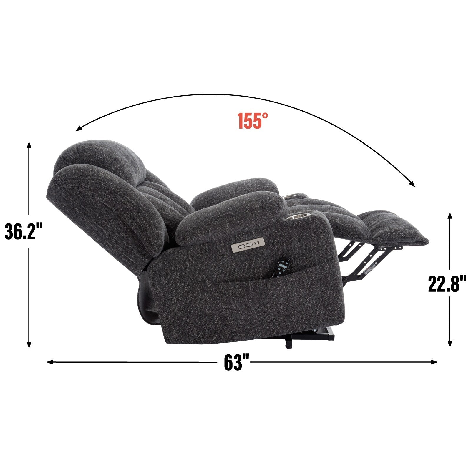 Fauteuil inclinable électrique en chenille