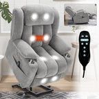 Fauteuil inclinable électrique Chenille avec massage, chauffage, port USB, Type-C et porte-gobelets