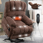 Fauteuil inclinable électrique Chenille avec massage thermique, USB, inclinaison maximale de 155°