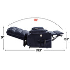 Fauteuil inclinable électrique Chenille avec massage, chauffage et porte-gobelets