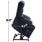 Fauteuil inclinable électrique Chenille avec massage, chauffage et porte-gobelets
