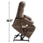 Fauteuil inclinable électrique Chenille avec massage, chauffage et porte-gobelets