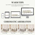 Canapé sectionnel en chenille avec pouf, ensemble de canapés nuage en forme de L avec coussins décoratifs, combinaison libre, 4 places modulaires rembourrées