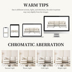 Canapé sectionnel en chenille avec pouf, ensemble de canapé-lit nuage en U avec oreillers, combinaison libre, modulable 5 places rembourré