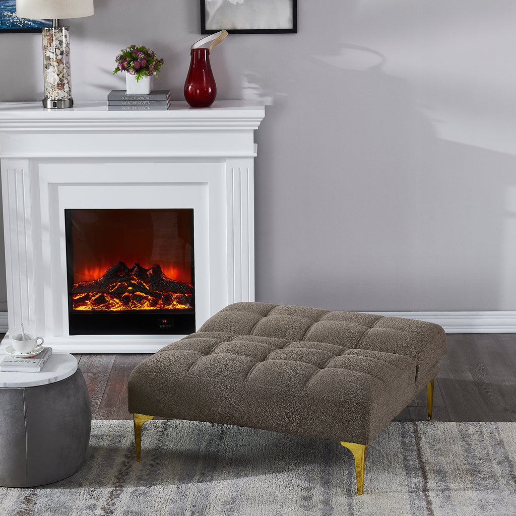 Canapé-lit modulaire simple en chenille avec cadre en bois