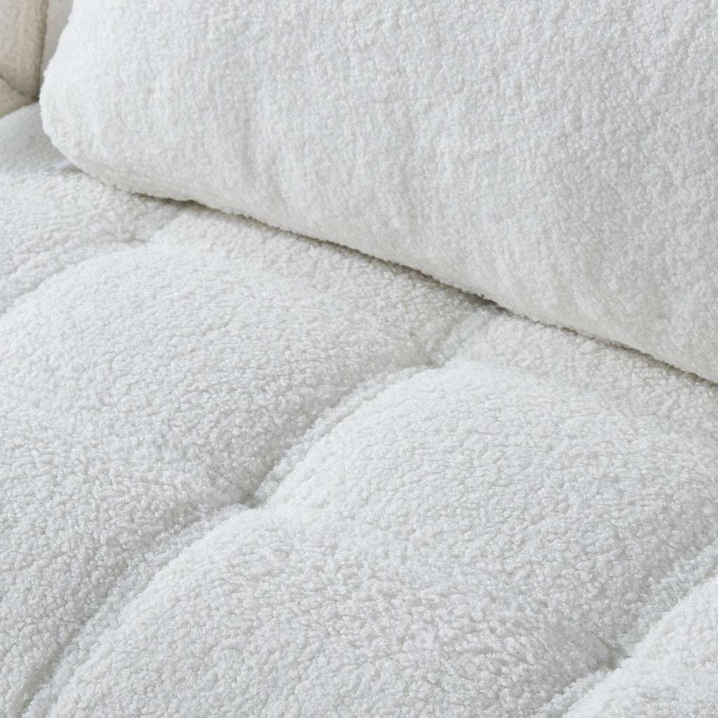 Canapé-lit modulaire simple en chenille avec cadre en bois