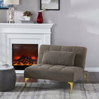 Canapé-lit modulaire simple en chenille avec cadre en bois