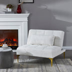 Canapé-lit modulaire simple en chenille avec cadre en bois