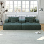 Canapé-lit simple en chenille avec coussin de dossier