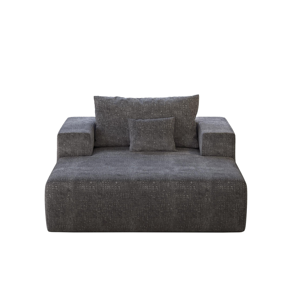 Canapé-lit simple en chenille avec coussin de dossier