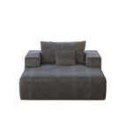 Canapé-lit simple en chenille avec coussin de dossier