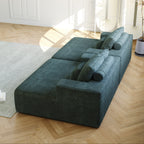 Canapé-lit simple en chenille avec coussin de dossier